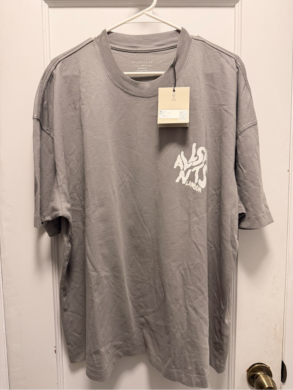 All Saints Men Orlando Logo Oversize Graphic T-Shirt